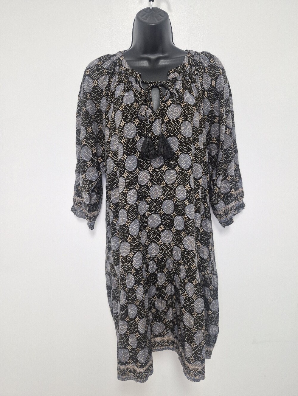 Natalie Martin Star Print Astrology Boho Knee Length Dress sz S